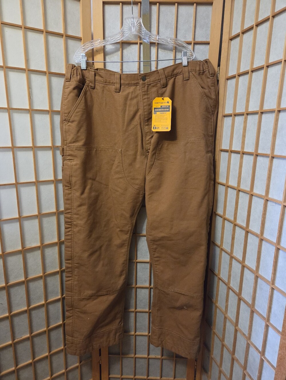Carhartt Washed Duck Insulated Pant Loose Fit - Size Large